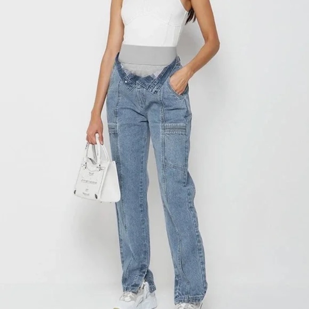 Manière De Voir fold over jeans